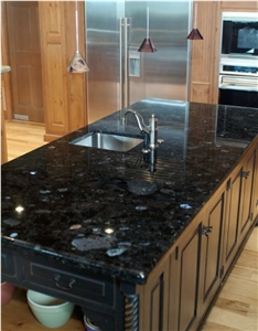 Brazilian Crystal Yellow Granite Kitchen Countertop