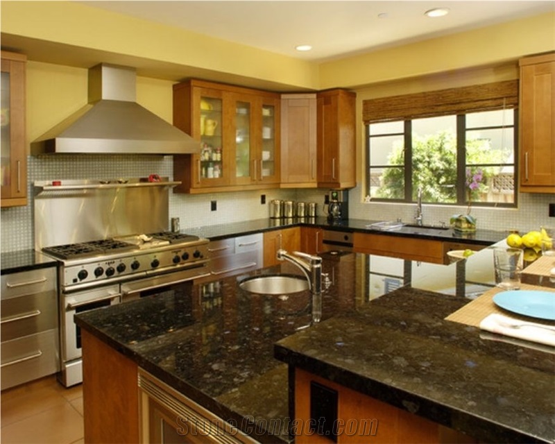 Ornamental Granite Kitchen Countertop,Golden Yellow Countertop
