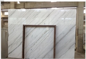 White with Grey Lines, Guangxi White Marble Slabs, Tiles, Quarry Owner