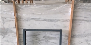 White Wood Marble Slab & Tile,Calacatta White,Serpegiante Grey Marble