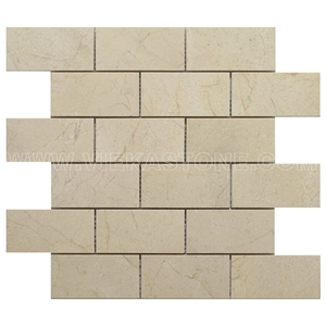 Crema Marfil Marble Mosaic Tile Brick 2x4 for Wall and Floor Covering