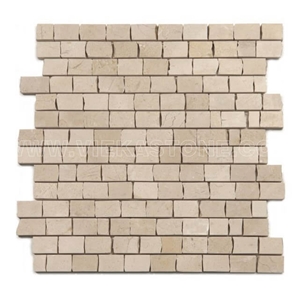 Crema Marfil Marble Mosaic Tile Brick for Wall and Floor Covering