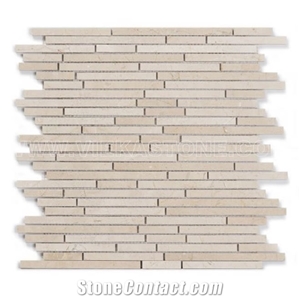 Crema Marfil Marble Mosaic Tile Thin Brick for Wall and Floor Covering