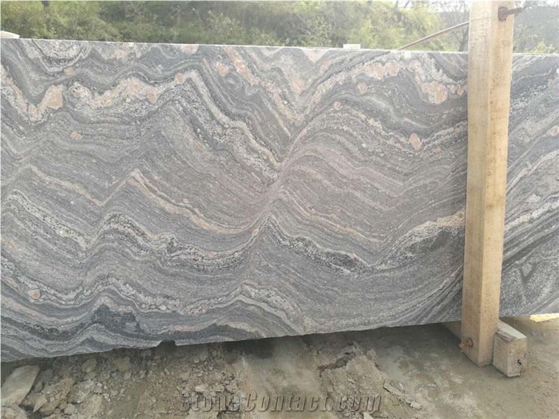 China Juparana New Quarry, Sand Wave Granite Tiles & Middle Slabs