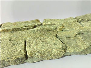 China Natural Yellow Cultured Stone, Cement Backed Culture Stone Panel