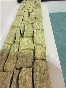 China Natural Yellow Cultured Stone, Cement Backed Culture Stone Panel