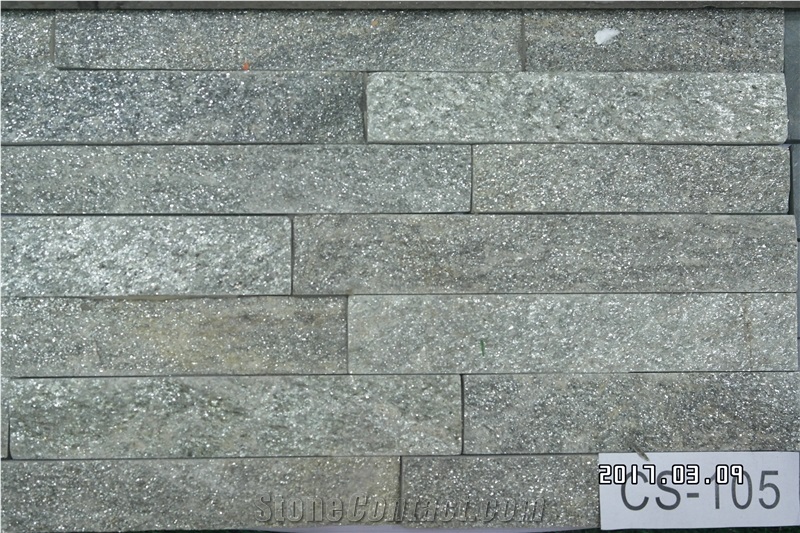 Dark Grey Shining Slate Cultured Stone Panels, Type No.Cs-105