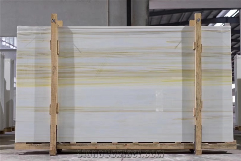 Nano Crystalized Stone, Artificial Yellow Wooden Vein Marble Slabs