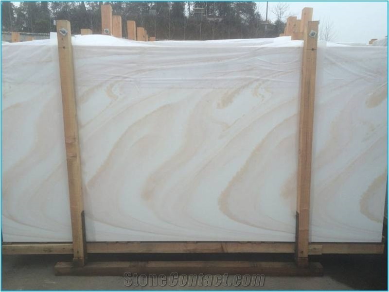 Nano Crystallized Stone, Artificial Marble Orange Color Veins Big Slab