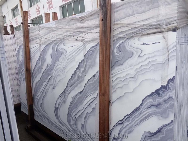 Nano Crystallized Stone, Black & Grey Cloud Artificial Marble Big Slab