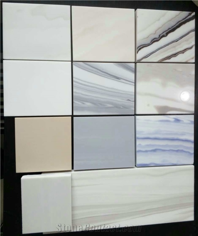 Nano Crystallized Stone, Black & Grey Cloud Artificial Marble Big Slab