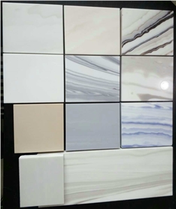 Nano Crystallized Stone, Black & Grey Cloud Artificial Marble Big Slab