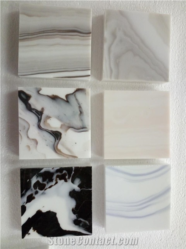 Nano Crystallized Stone, Black & Grey Cloud Artificial Marble Big Slab