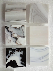 Nano Crystallized Stone, Black & Grey Cloud Artificial Marble Big Slab