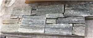 Random Green Slate with Cement Backed Cultured Stone Panels, Yfws1