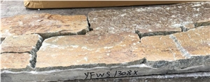 Random Rusty Slate with Cement Backed Cultured Stone Panels, Yfws1308s