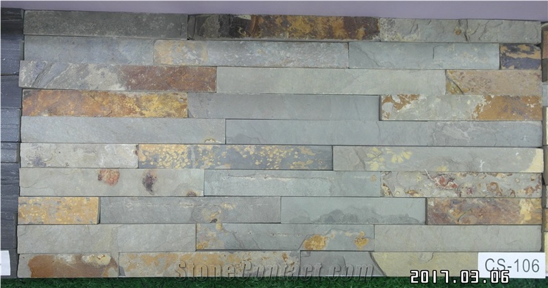 Rusty and Grey Slates Mixed Retro Cultured Stone, No.Cs-106