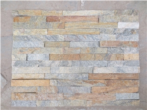 Rusty, Grey and Black Mixed Slate Cultured Stone Panels, No.Cs-104