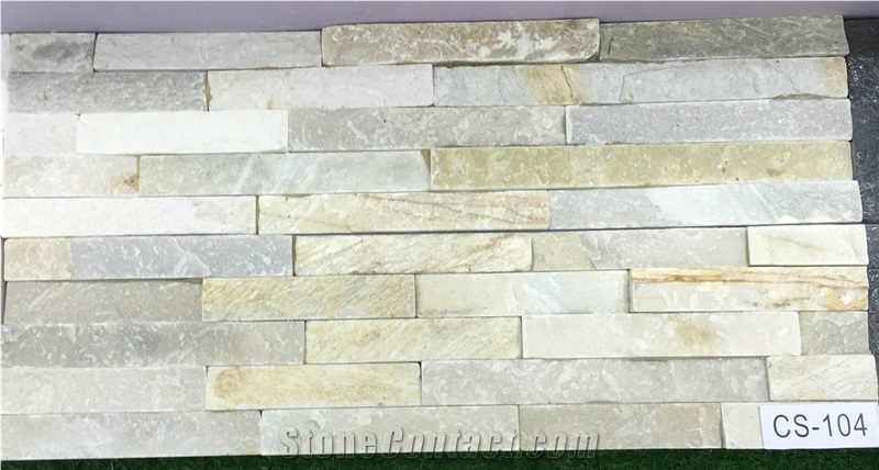 Rusty, Grey and Black Mixed Slate Cultured Stone Panels, No.Cs-104