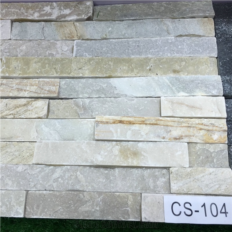 Rusty, Grey and Black Mixed Slate Cultured Stone Panels, No.Cs-104