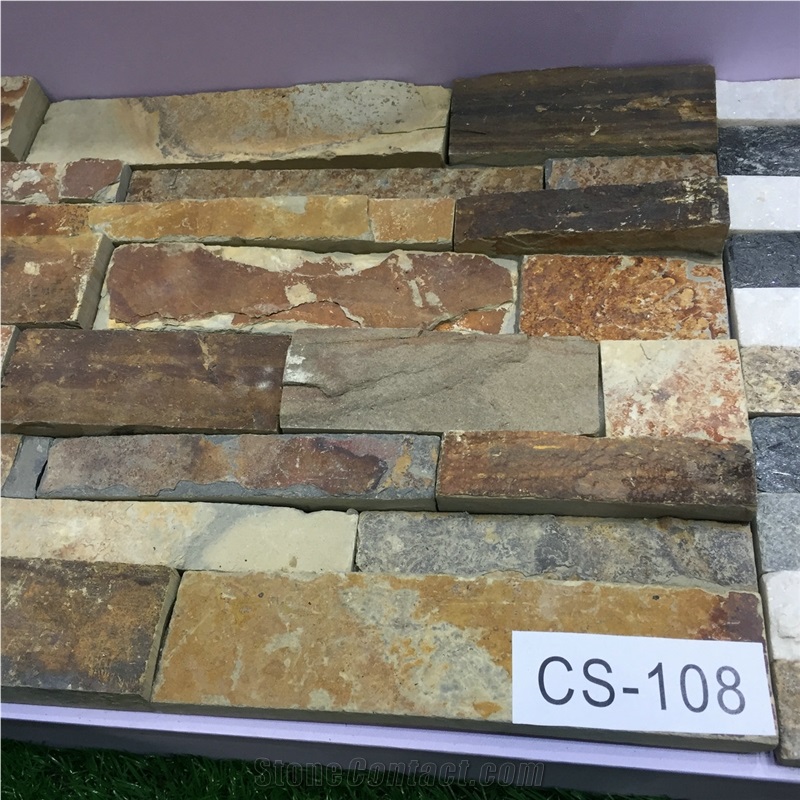 Rusty Retro Slate Cultured Stone Panels for Wall/Floor, Type No.Cs-108