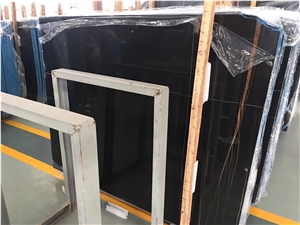Spun Golden Black Marble, Noir Aziza Black Marble 1.8cm Big Slabs