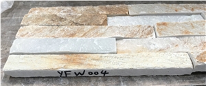 White & Rusty Quartzite Cultured Stone Panels, Yfw004
