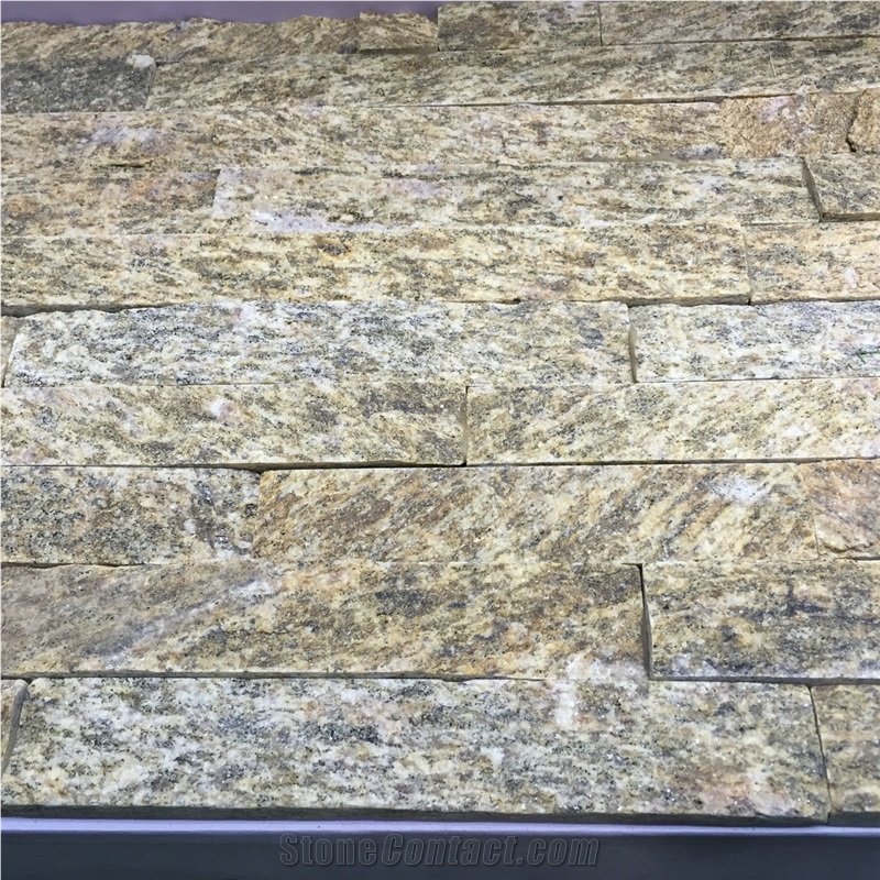 Yellow Tiger Vein Slate Cultured Stone Panels, No.Cs-113