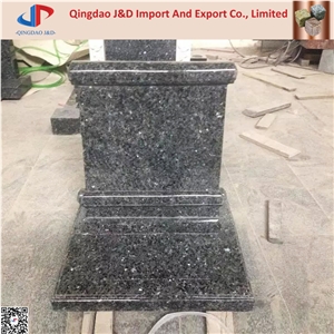 Blue Pearl Granite Tombstone Cemetery Monuments Headstone