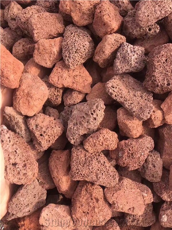 Cheap Price Red Basalt Pebble & Grave