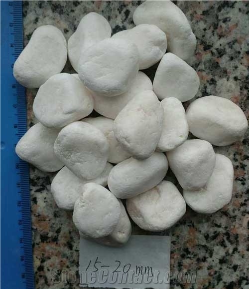 Natural Pure White Snow White Pebbles Stone for Landscaping Decoration