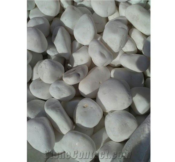 Natural Pure White Snow White Pebbles Stone for Landscaping Decoration