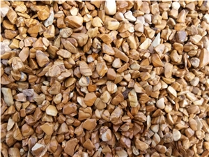 Natural Stone Wooden Color Gravels and Pebbles