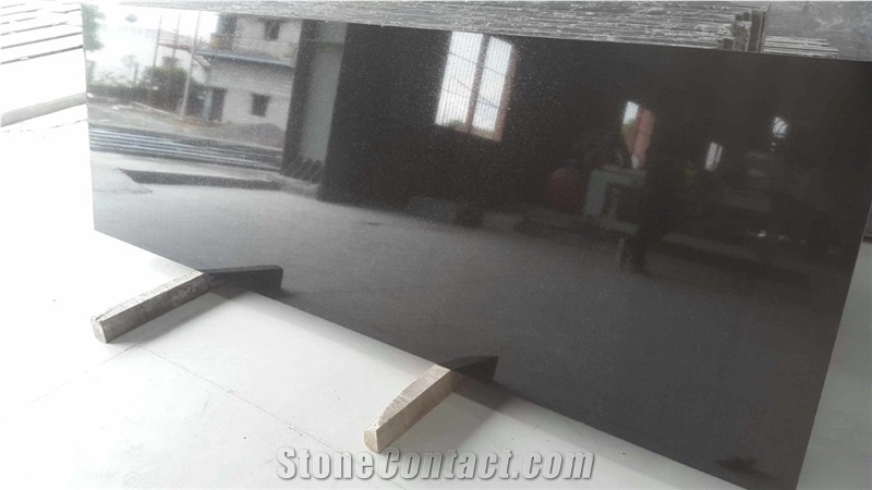 Absolute Black Granite Slabs, India Black Granite