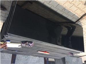 Absolute Black Granite Slabs, India Black Granite