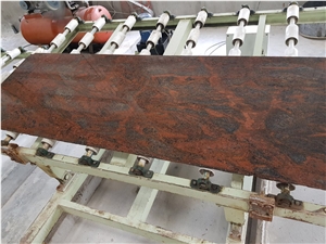 Red Multicolor Granite Slabs, India Red Granite