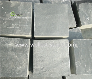 Black/Rusty/Green Slate Cube Stone/Cobble Stone Tumbled Paving Slate