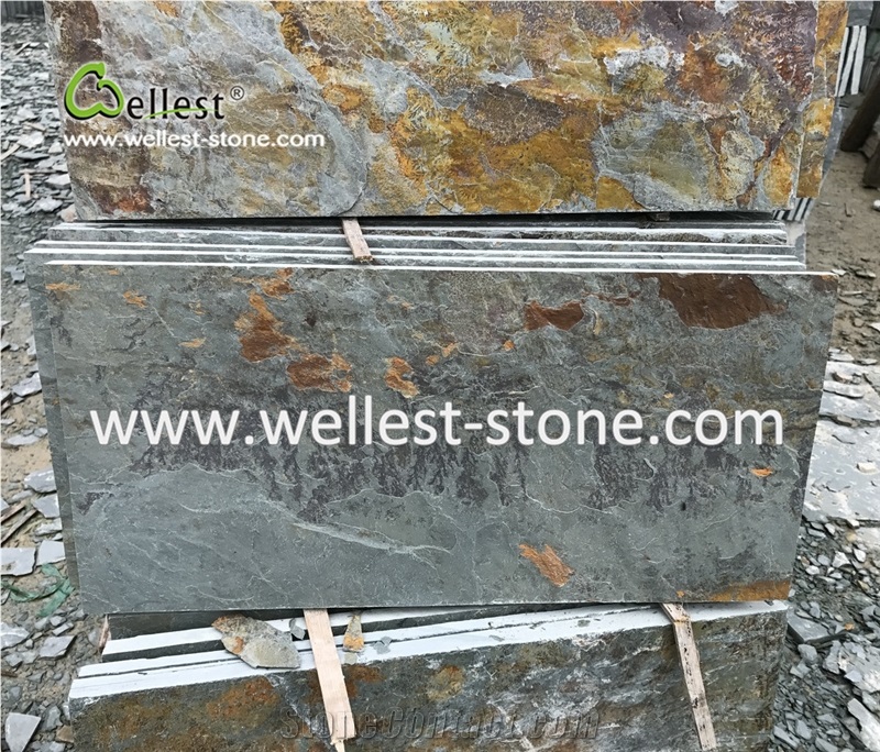China Own Quarry Rusty Slate Paving Slate for Flooring Tile Pool Paver