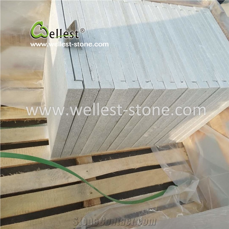 Elegant Straight Edge White Quartzite Coping Stone for Swimming Pool