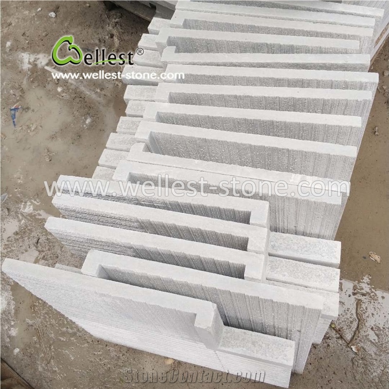 Elegant Straight Edge White Quartzite Coping Stone for Swimming Pool