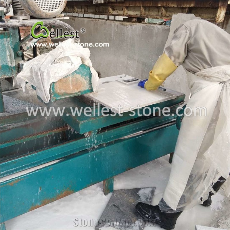 Elegant Straight Edge White Quartzite Coping Stone for Swimming Pool