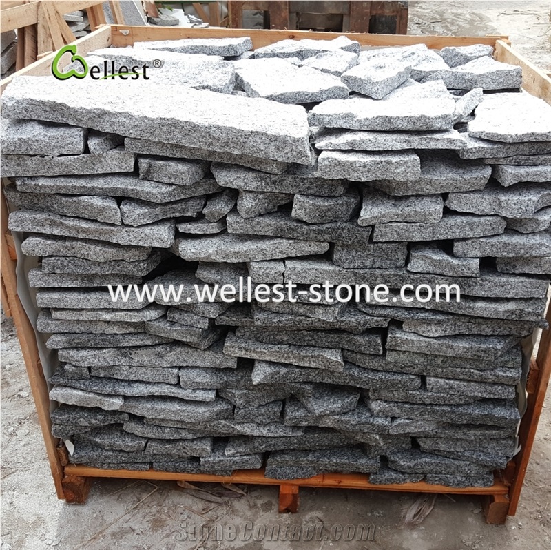G603 Light Grey Granite Random Size Corner for Wall Cladding Wall Tile