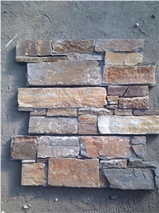 Random Style Rusty Color Cement Base Stacked Stone Ledge Stone Veneer