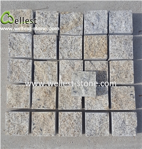 Rusty Granite Cube Stone Cobble Stone Paving Floor Covering Driveway