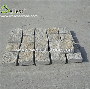 Rusty Granite Cube Stone Cobble Stone Paving Floor Covering Driveway