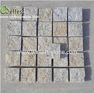 Rusty Granite Cube Stone Cobble Stone Paving Floor Covering Driveway