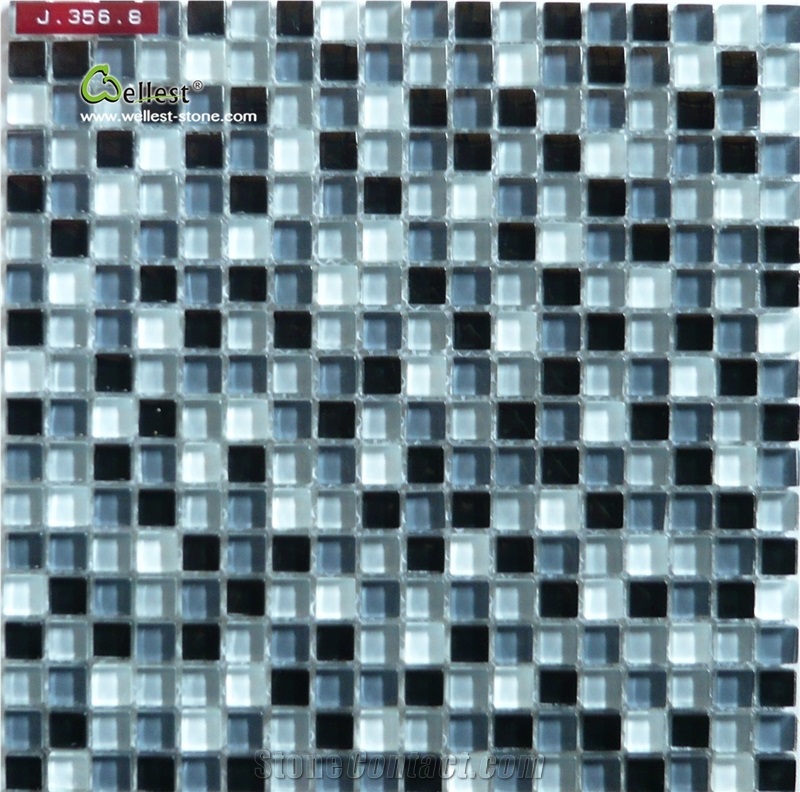 Swimming Pool Glass Mosaic, Crystal Glass Mosaic Tile, Mosaic Glass