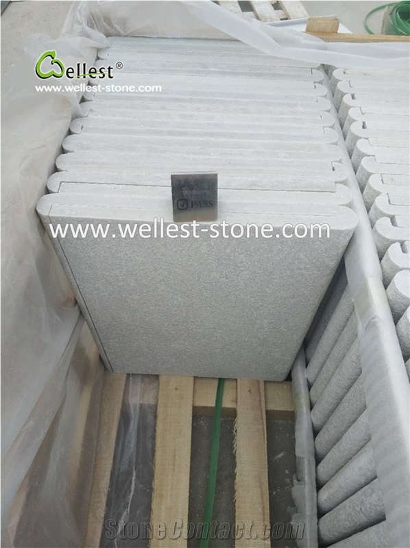 White Quartzite Swimming Pool Pavers Wall Caps Bullnose Coping Tiles