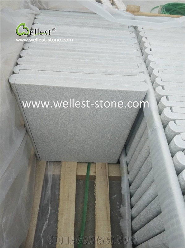 White Quartzite Swimming Pool Pavers Wall Caps Bullnose Coping Tiles