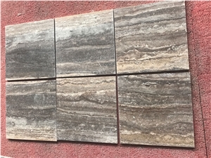 Kashan Silver Travertine Tiles & Slabs French Pattern Paving Stone